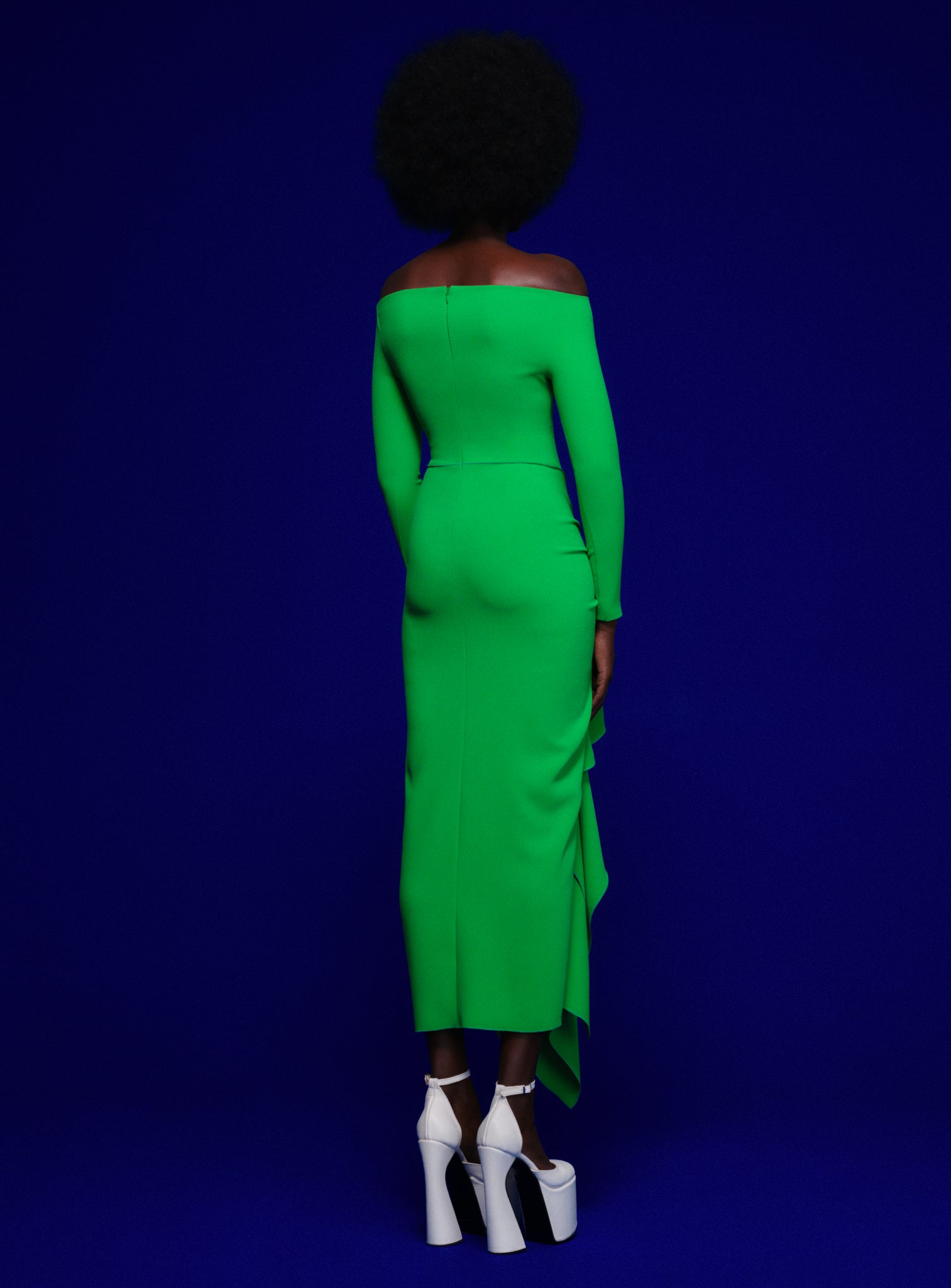 The Lotus Midaxi Dress in Green