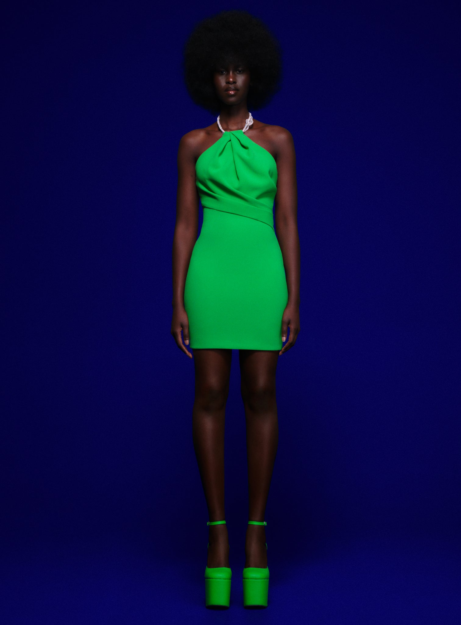 The Kami Mini Dress in Green