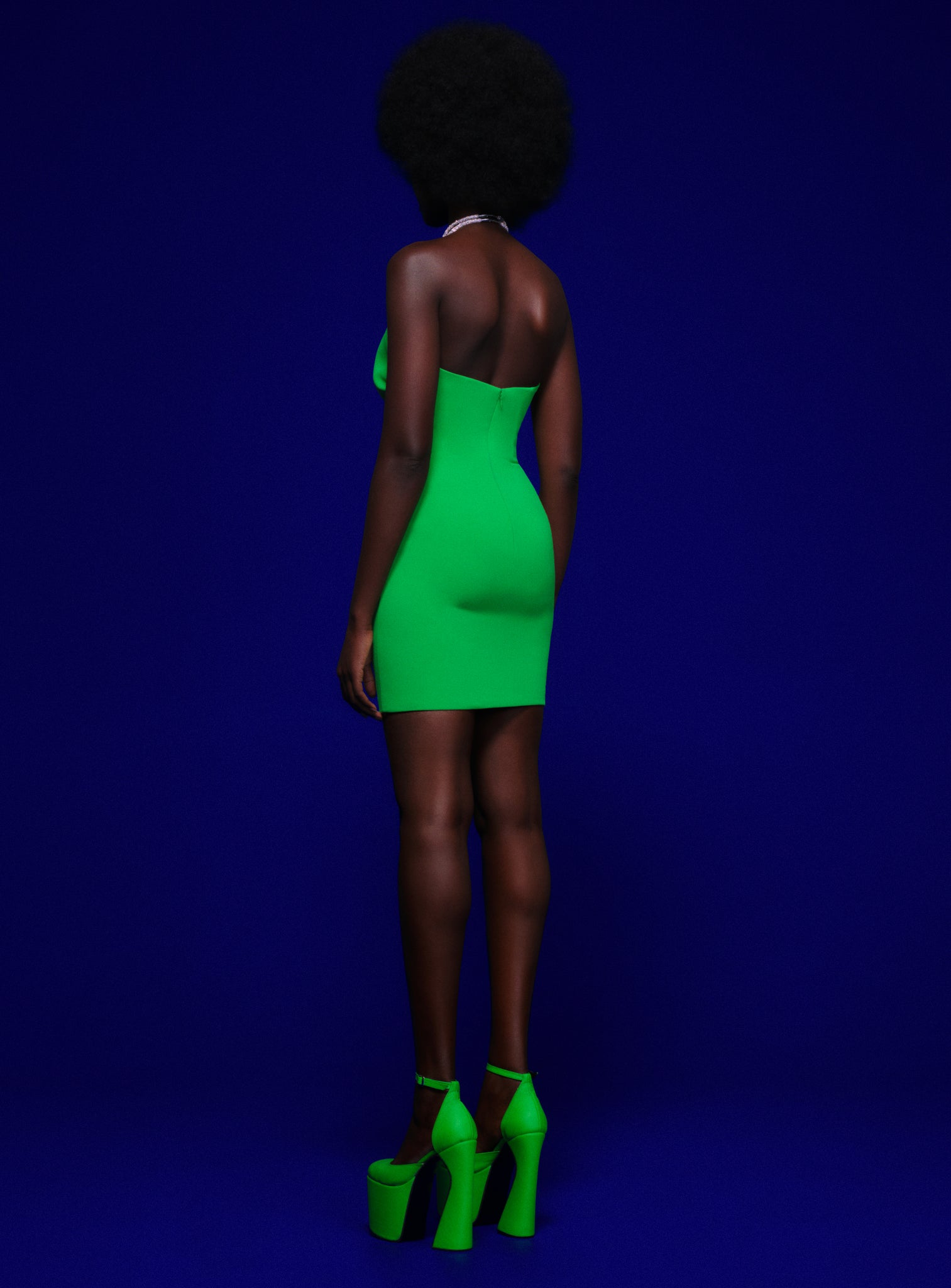The Kami Mini Dress in Green