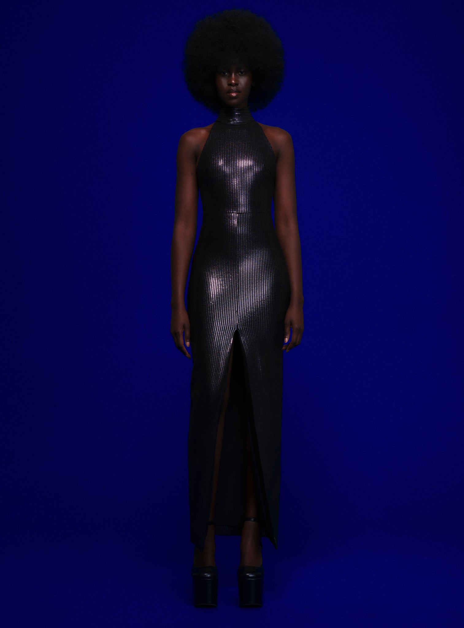 The Santina Maxi Dress in Black