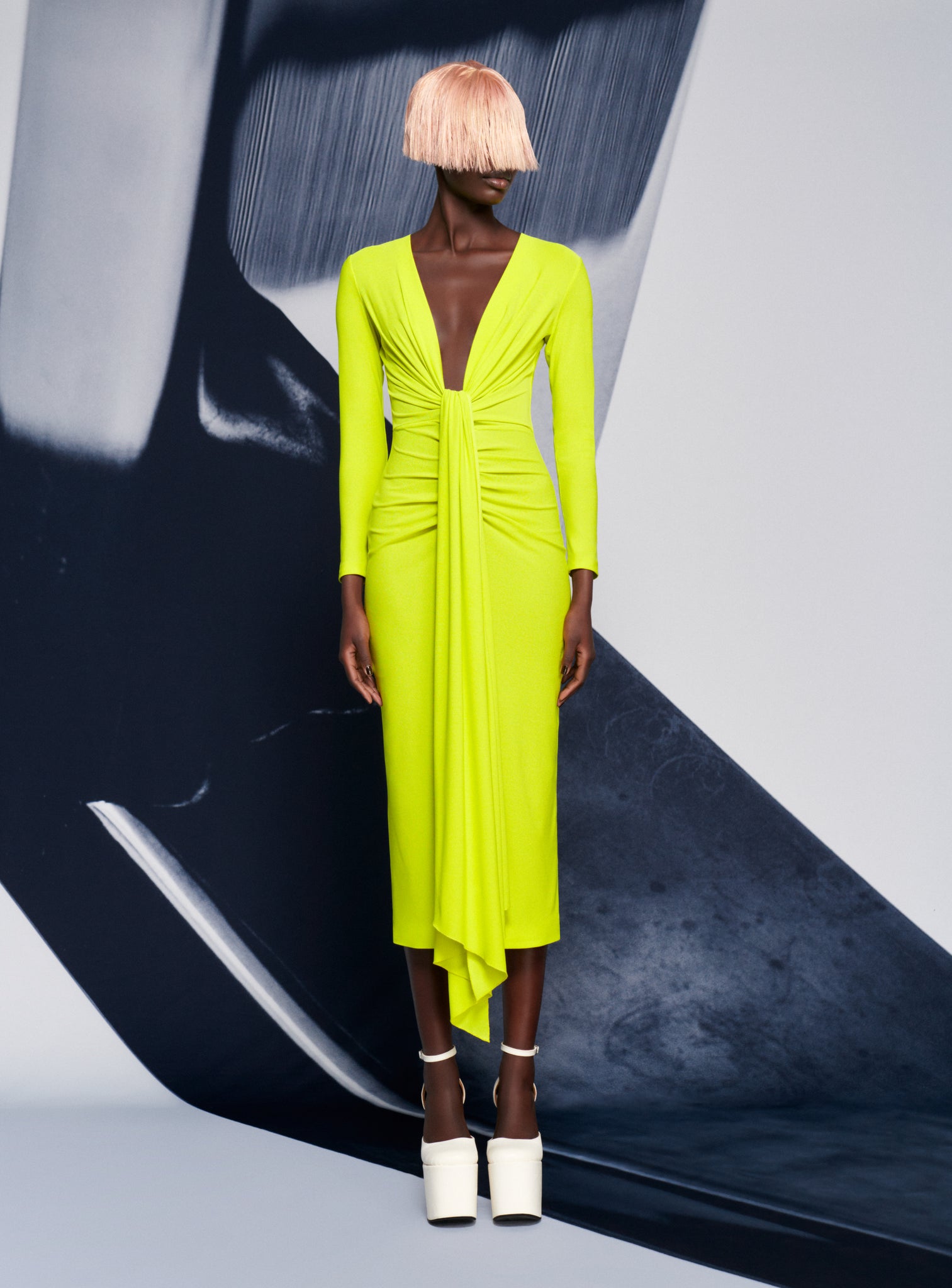 solace london lorena midi dress The Lorena Midi Dress in Citrus Solace London