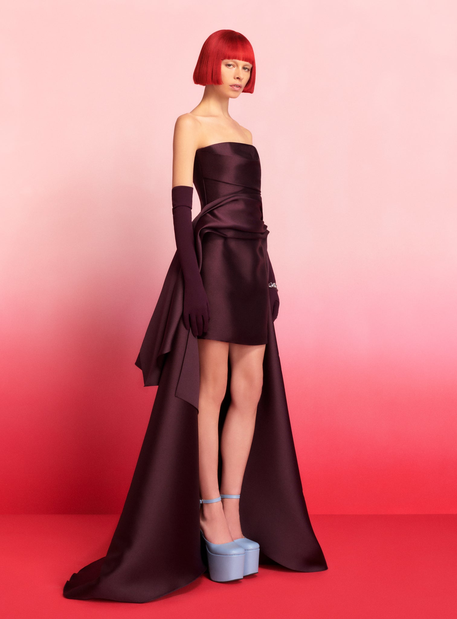 The Sydney Mini Dress in Plum