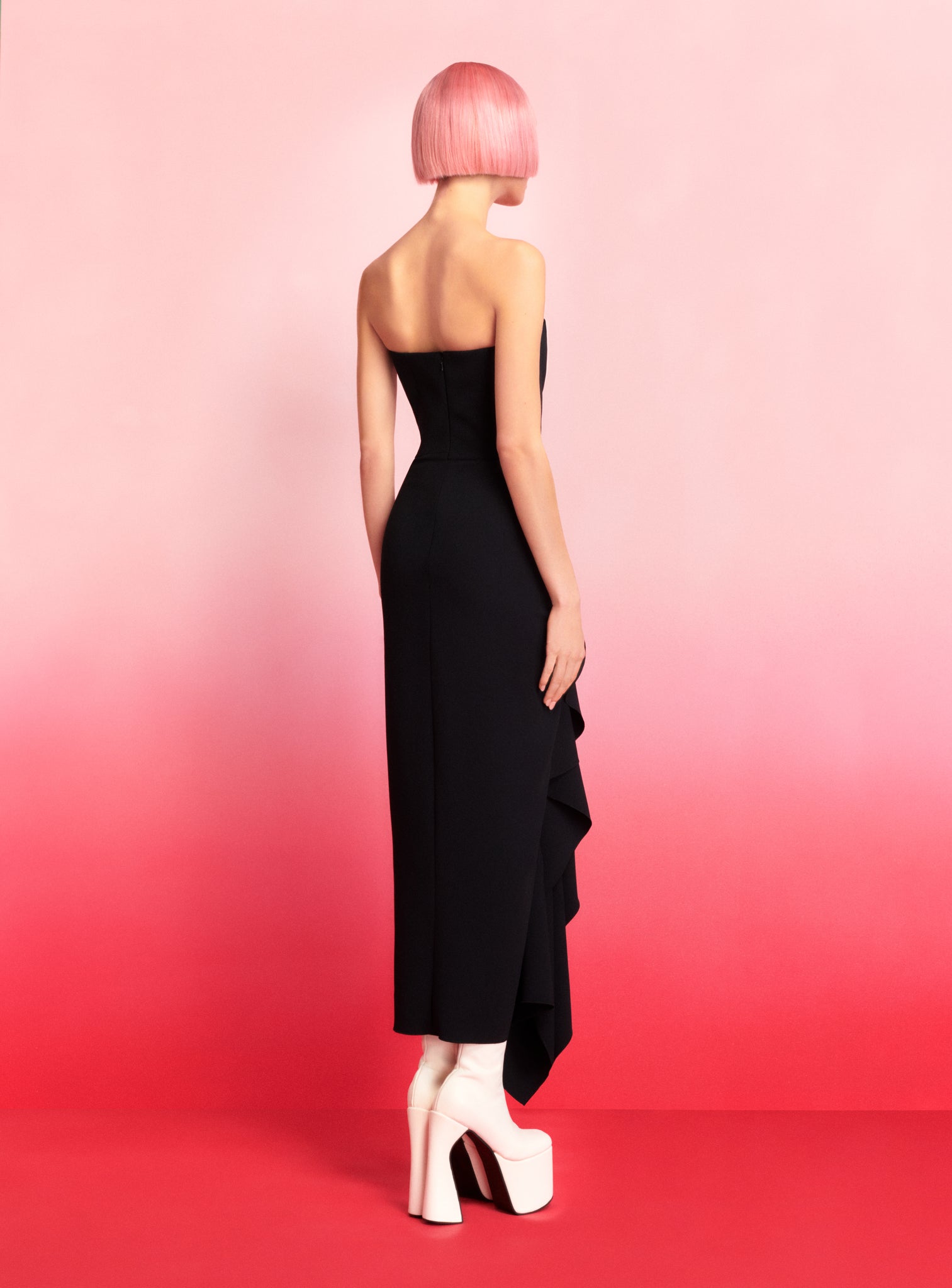 The Thalia Midi Dress in Black
