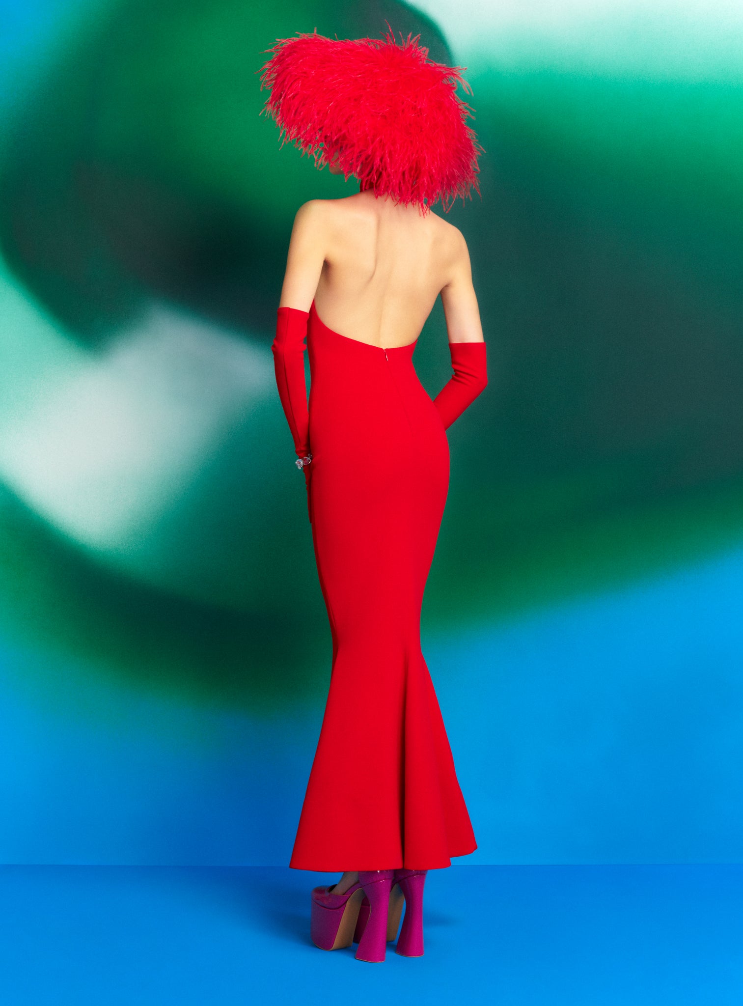 The Lula Midi Dress in Red