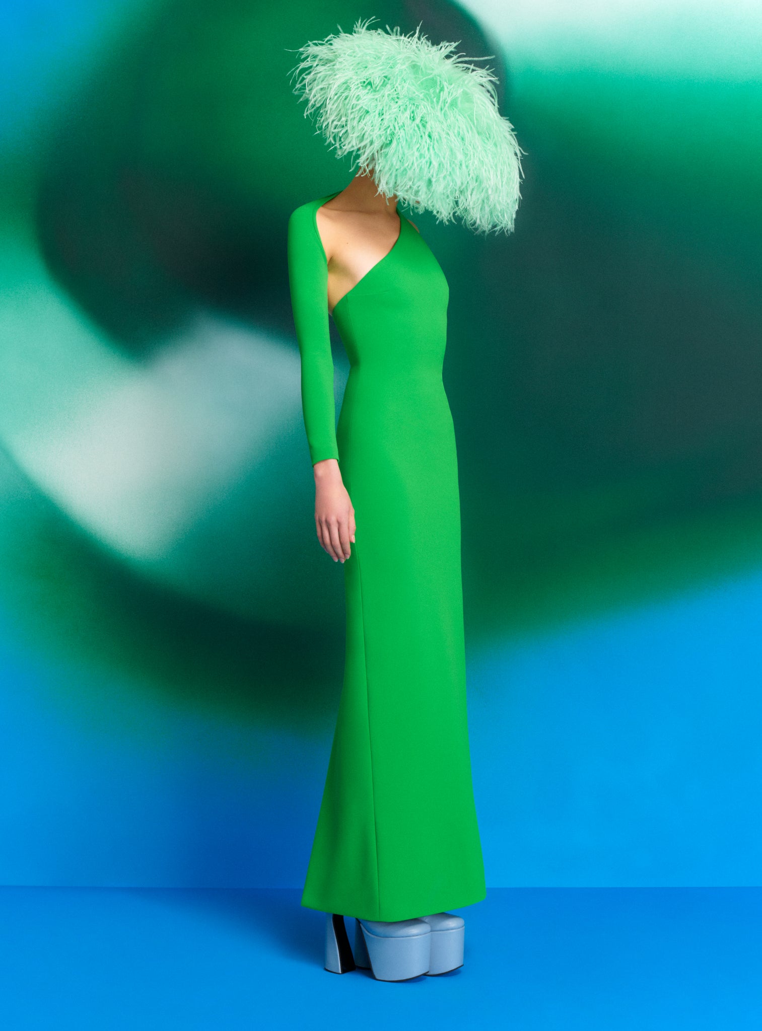 The Saren Maxi Dress in Bright Green