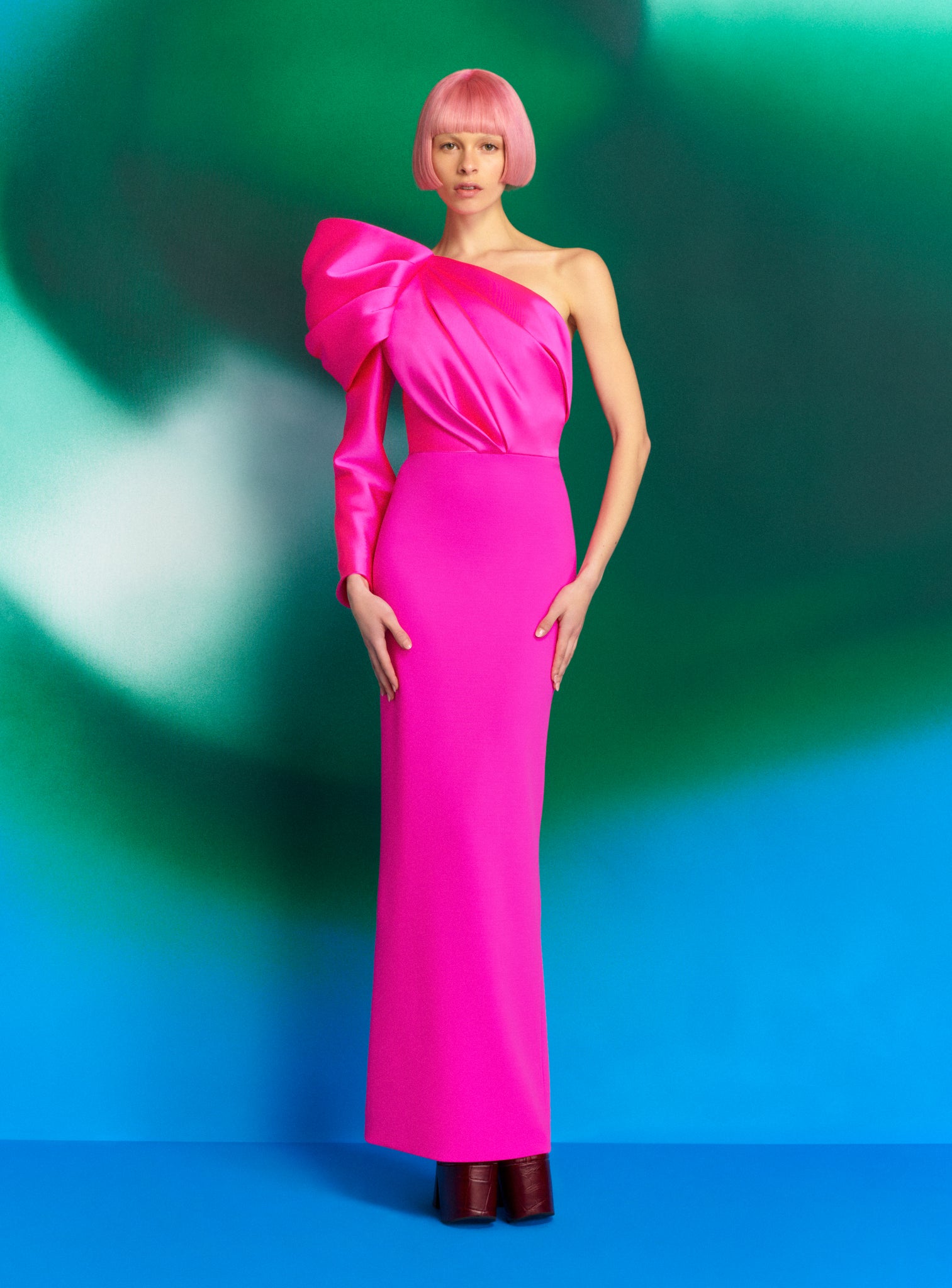 The Lexi Maxi Dress in Magenta