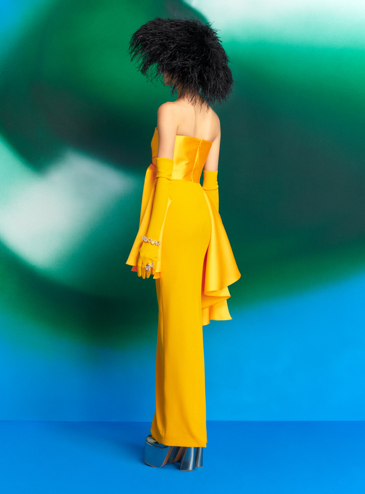 The Darra Maxi Dress in Mustard