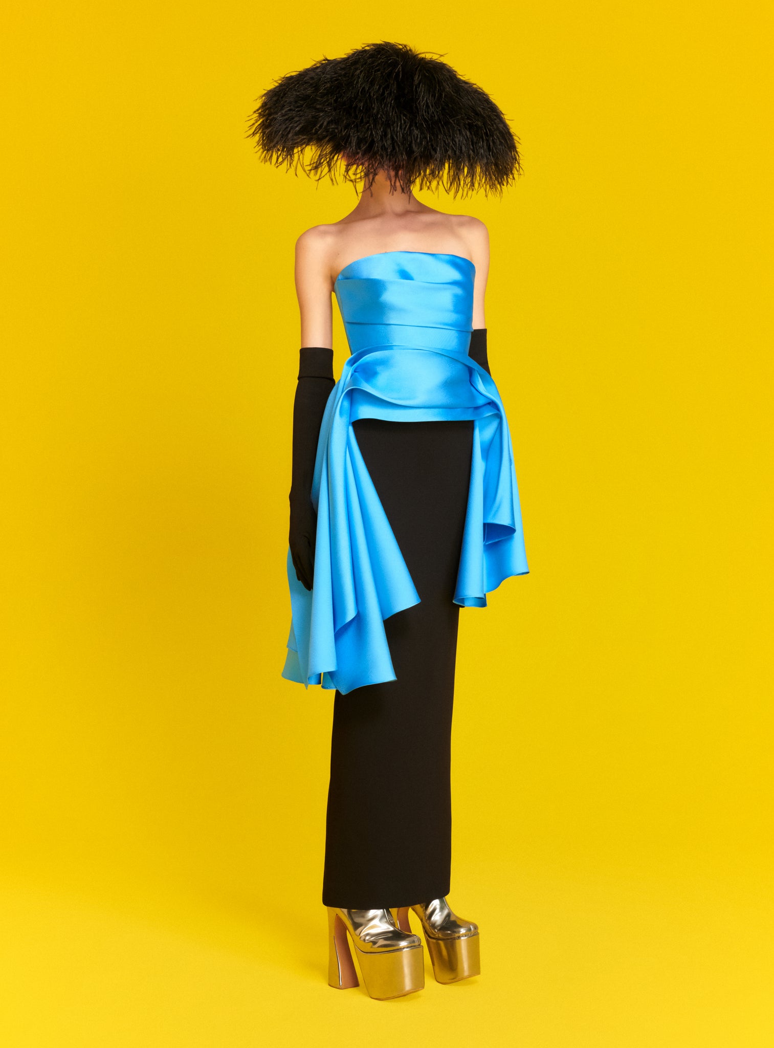 The Darra Maxi Dress in Blue & Black
