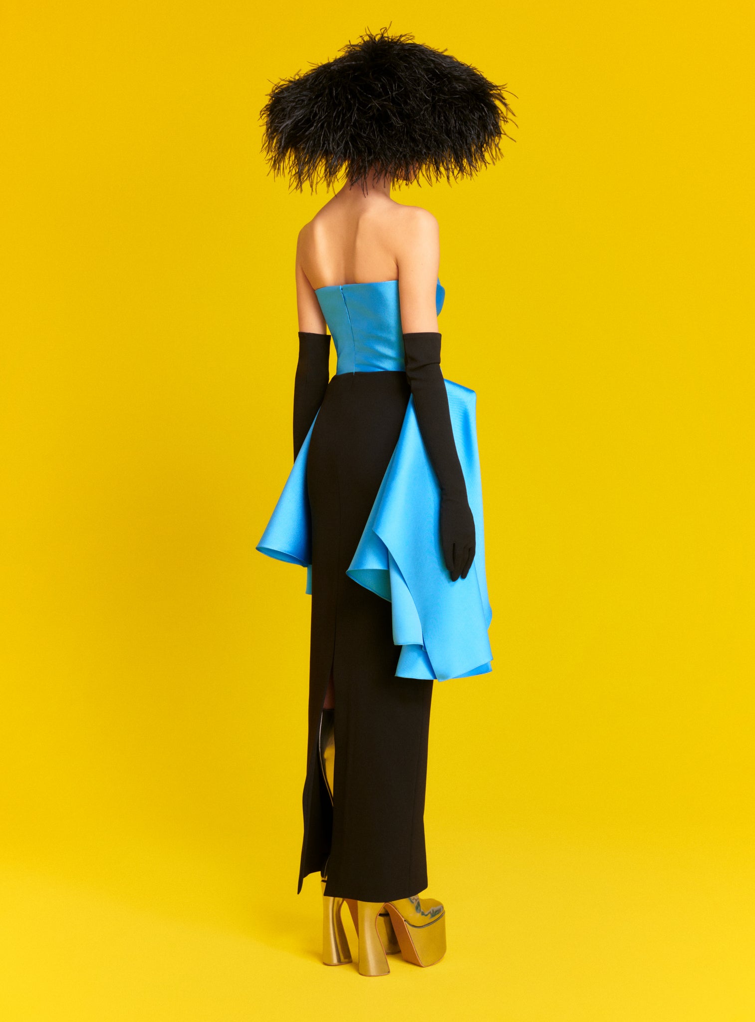 The Darra Maxi Dress in Blue & Black