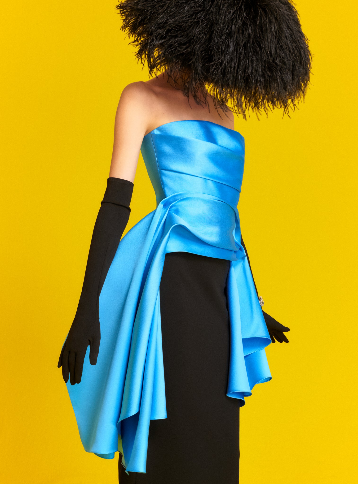 The Darra Maxi Dress in Blue & Black