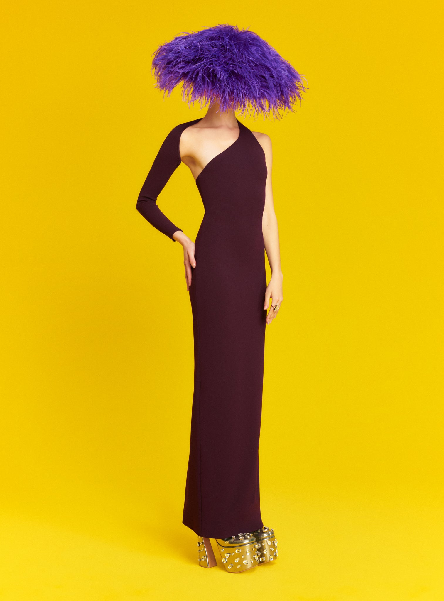 The Saren Maxi Dress in Plum
