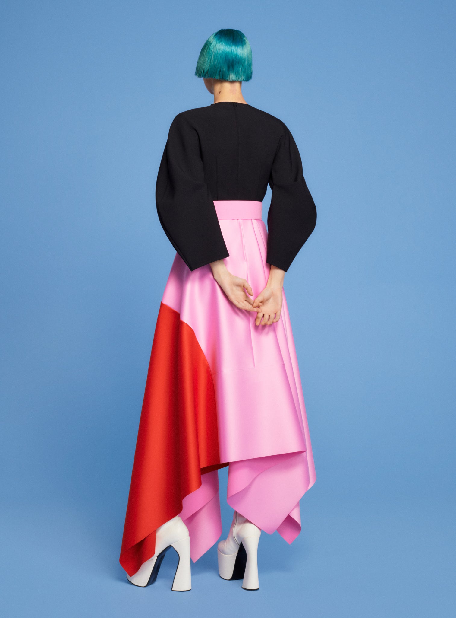 The Quinn Midi Dress in Black, Rose & Red