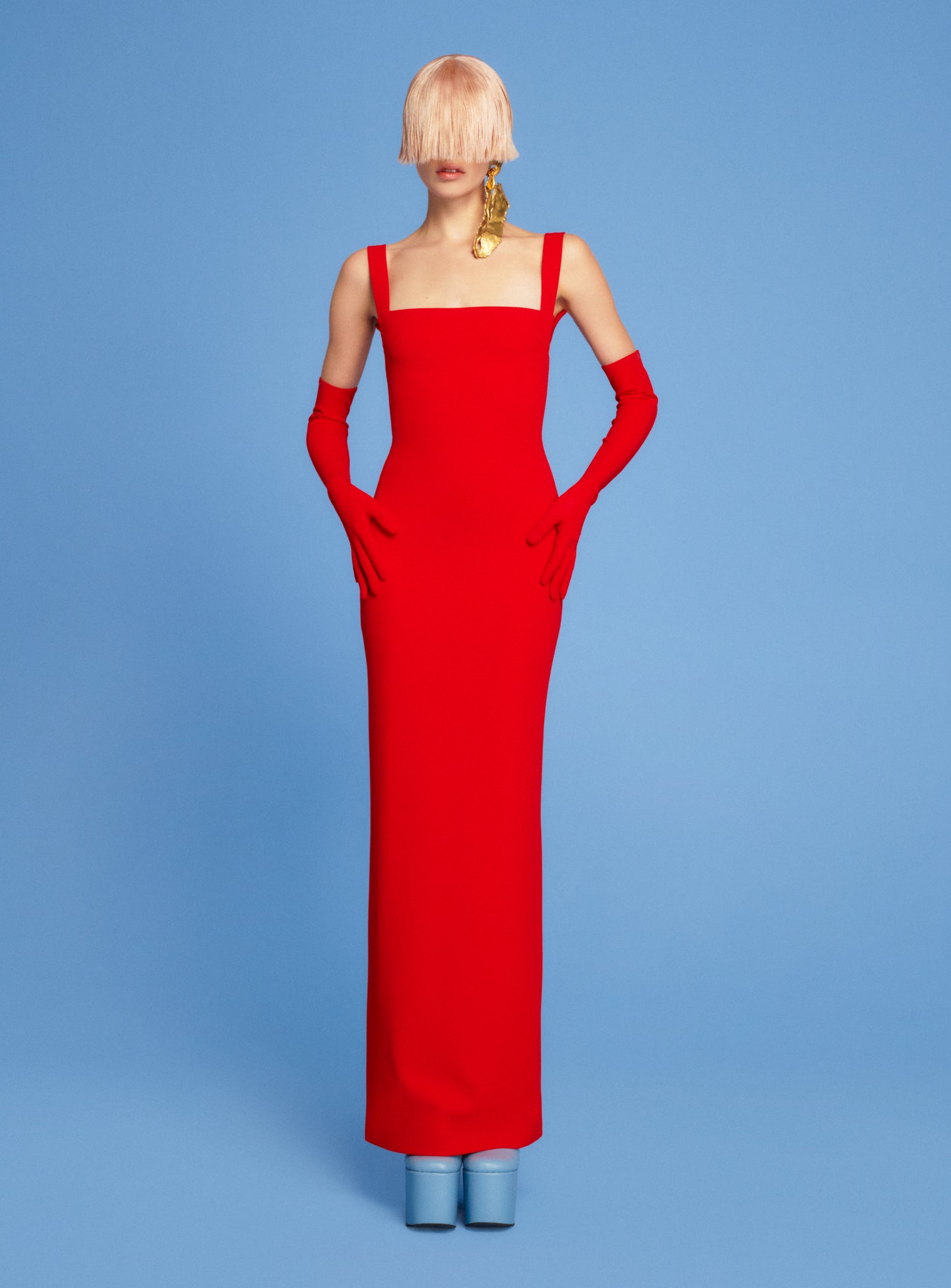 The Joni Maxi Dress in Red