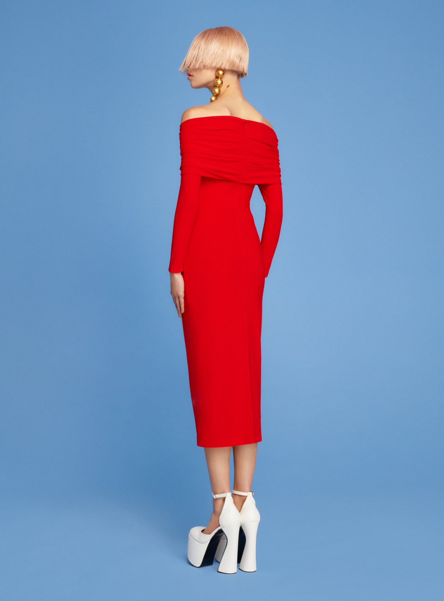The Willow Midi Dress in Red