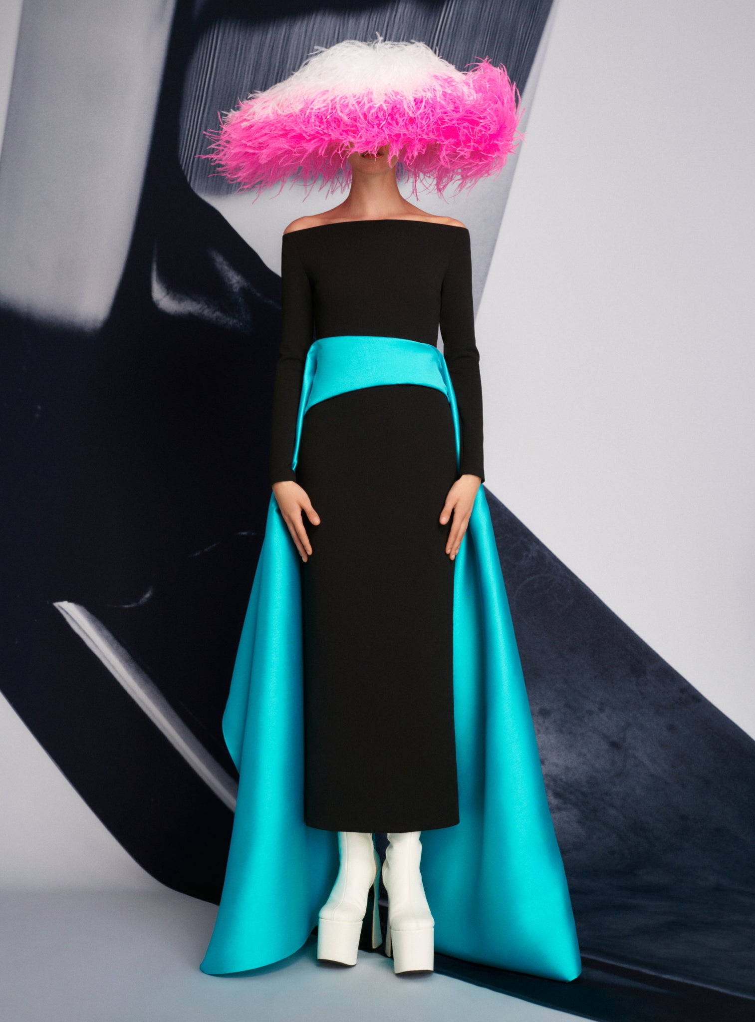 The Livia Maxi Dress in Black & Turquoise The Livia Maxi Dress in Black & Turquoise