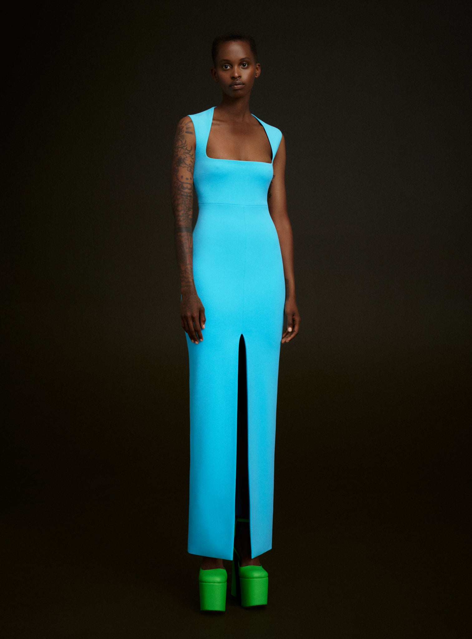 Solace London The Sofia Maxi Dress in Blue