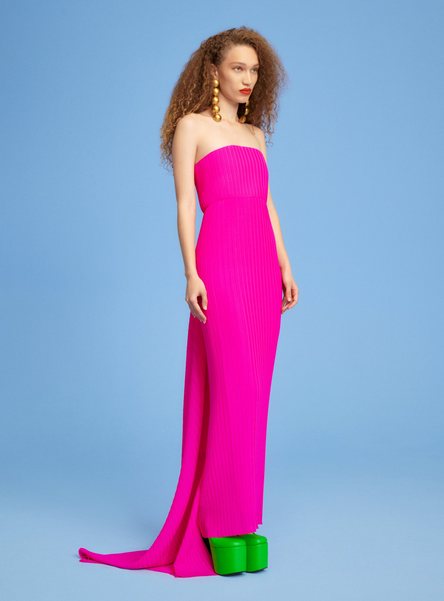The Harlee Maxi Dress in Hot Pink
