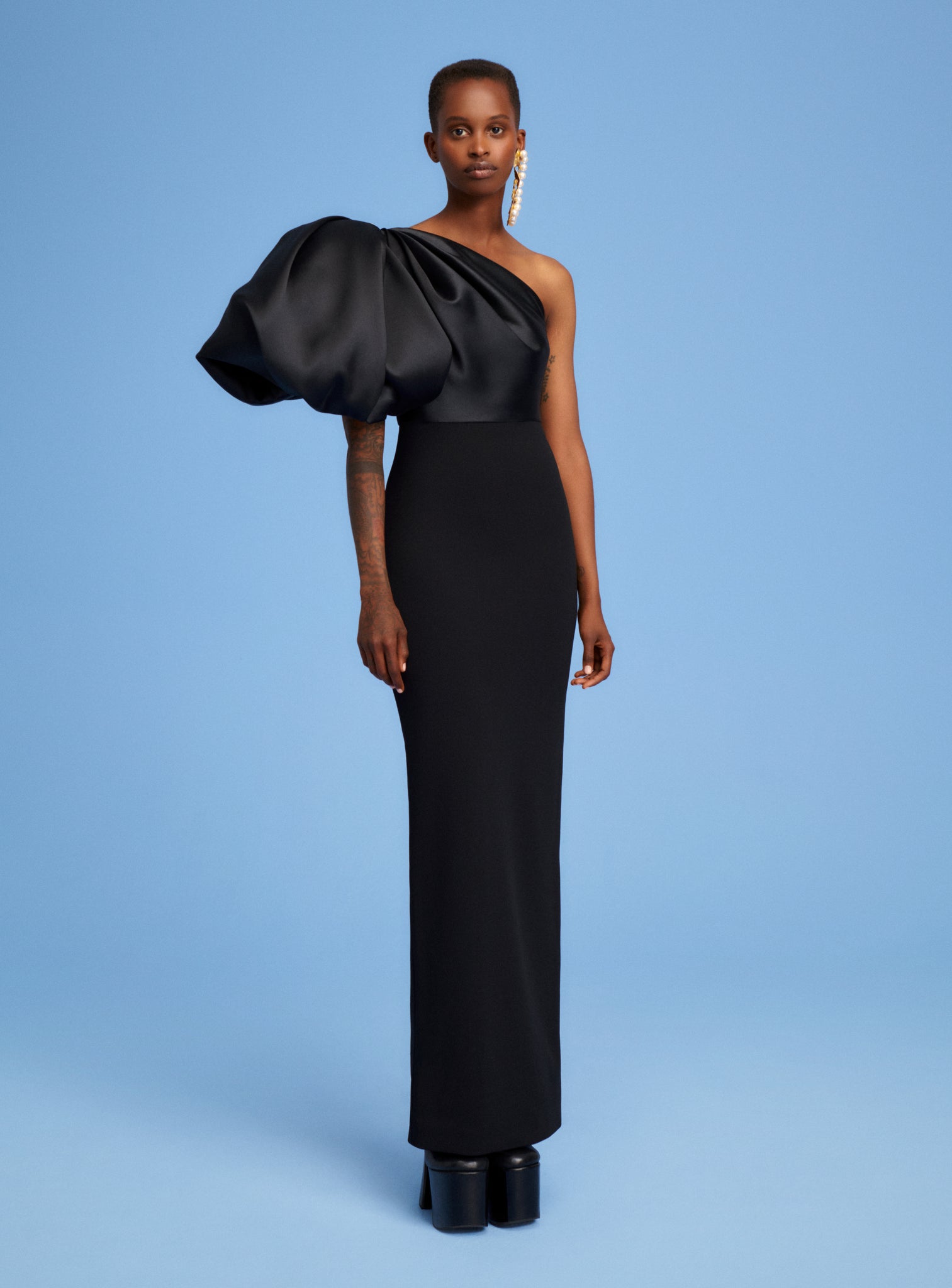 Black dress hotsell with cape attached