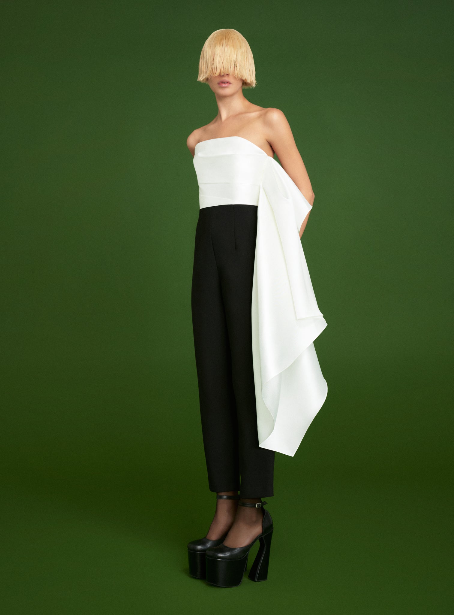 The Arlo Jumpsuit in Black & Cream