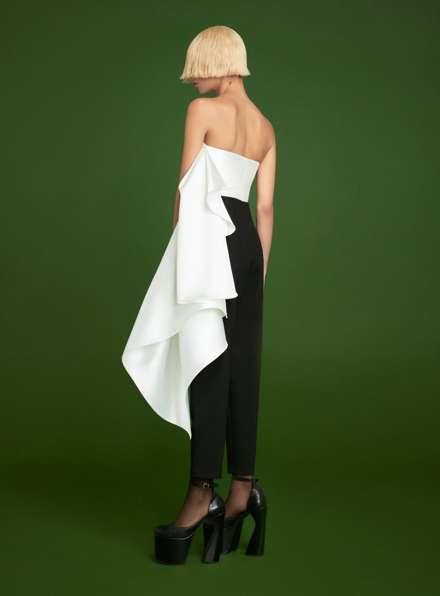 The Arlo Jumpsuit in Black & Cream