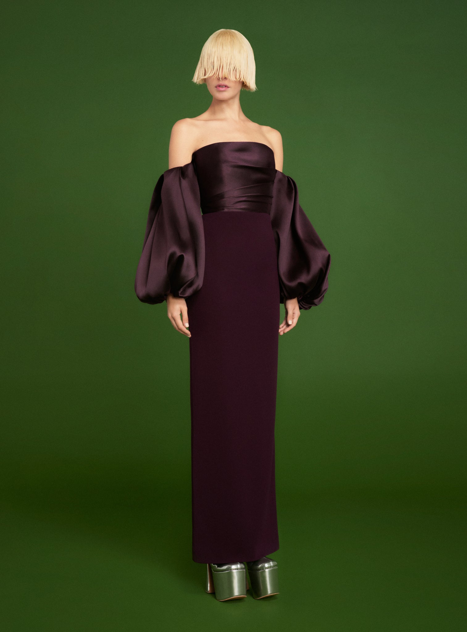 The Carmen Maxi Dress in Plum