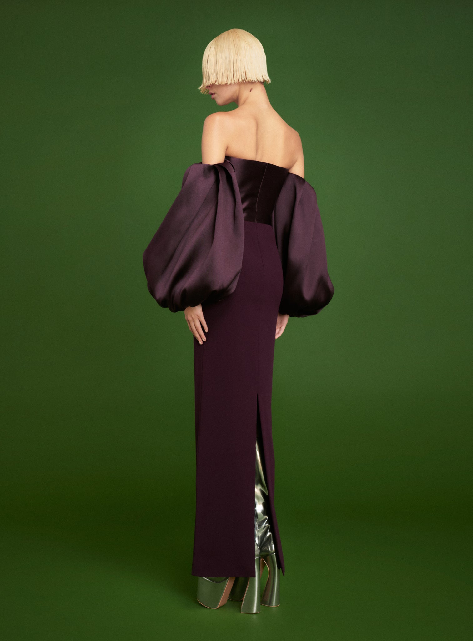 The Carmen Maxi Dress in Plum