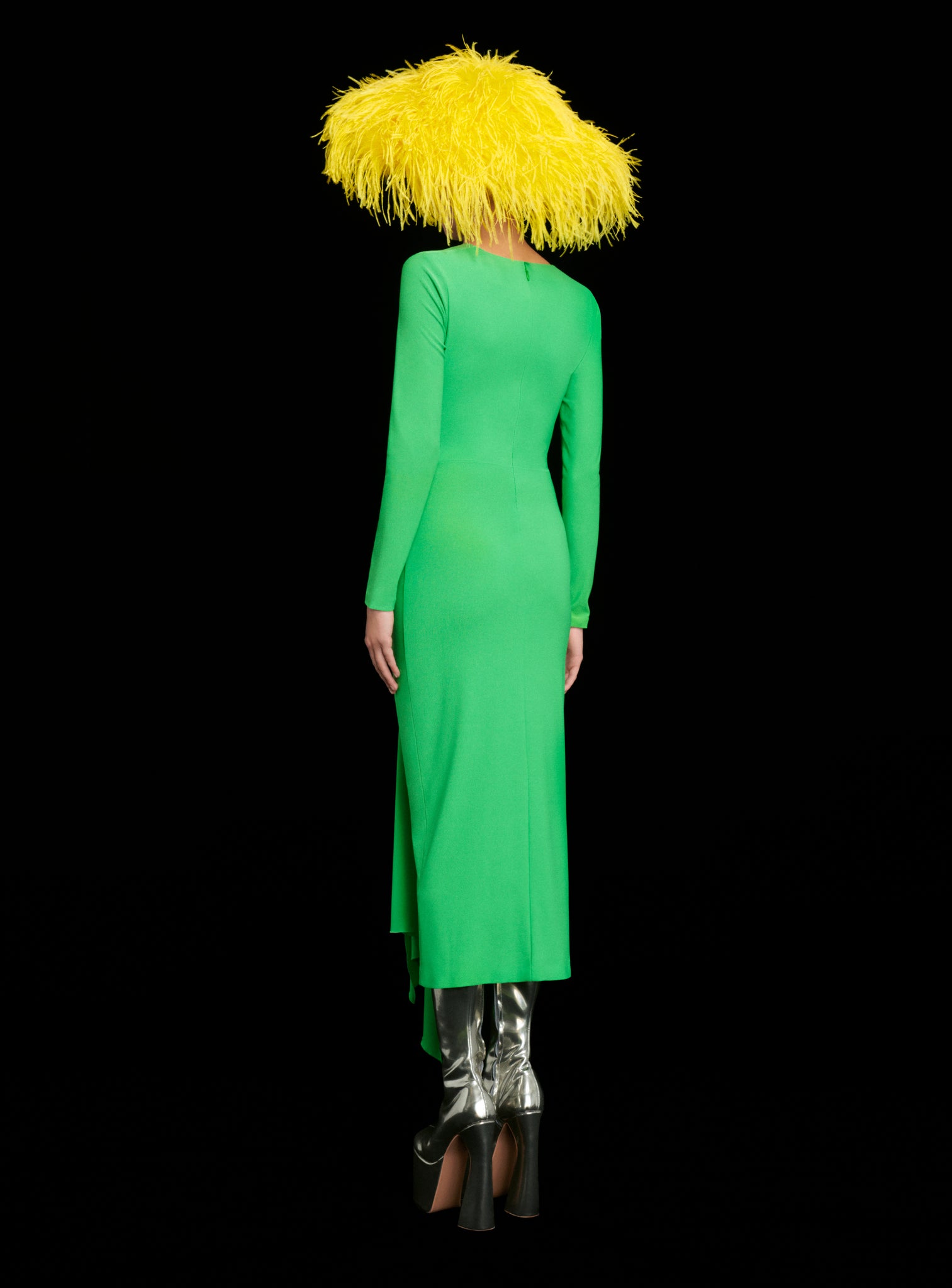 The Lorena Midi Dress in Bright Green