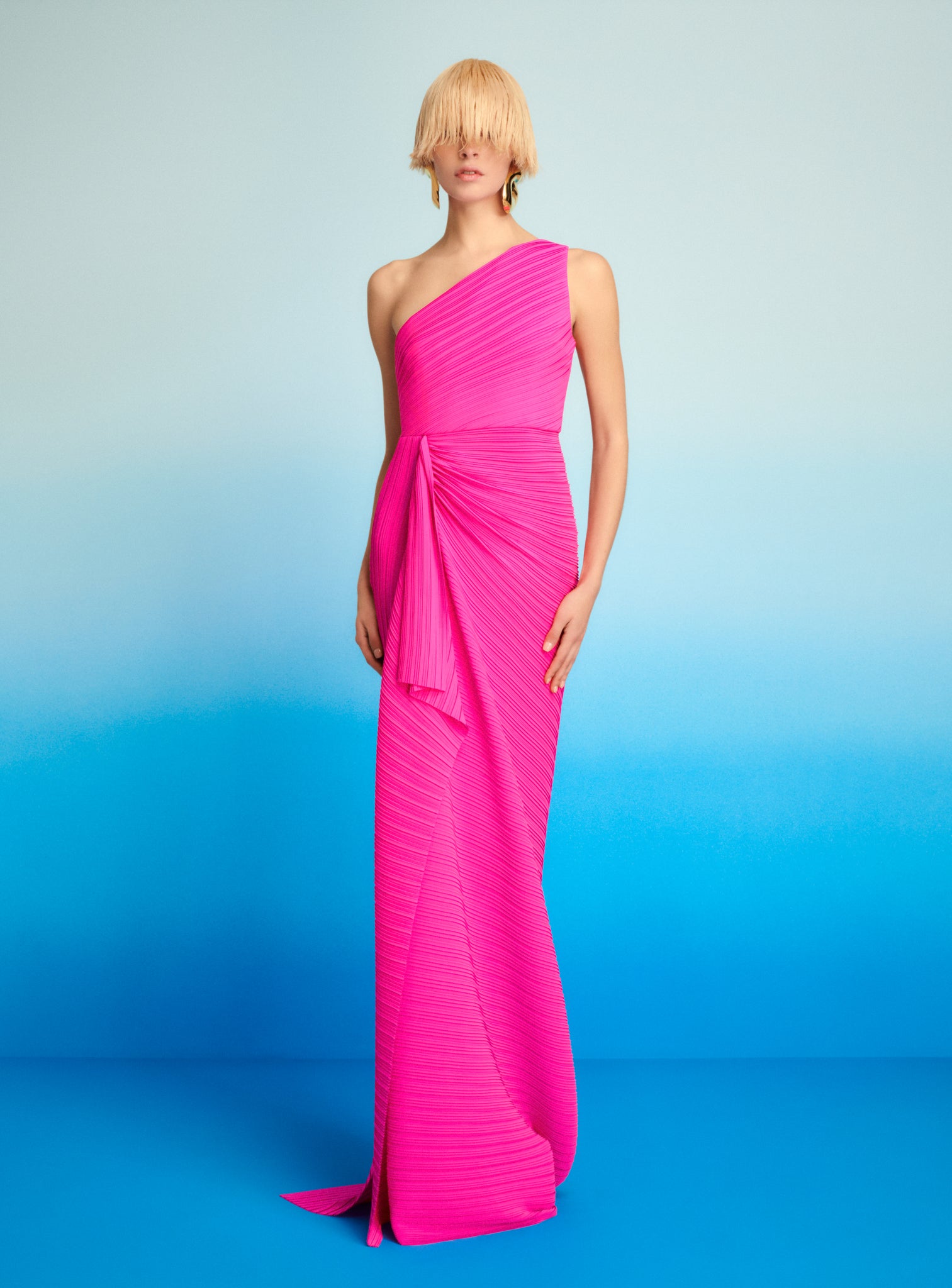 The Dyas Maxi Dress in Fuchsia