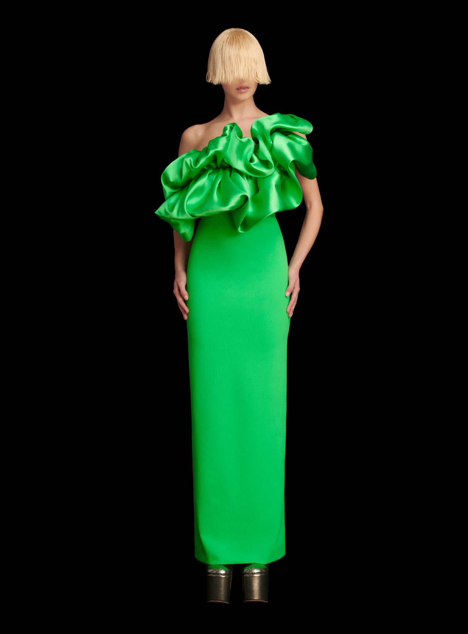 The Ellis Maxi Dress in Bright Green