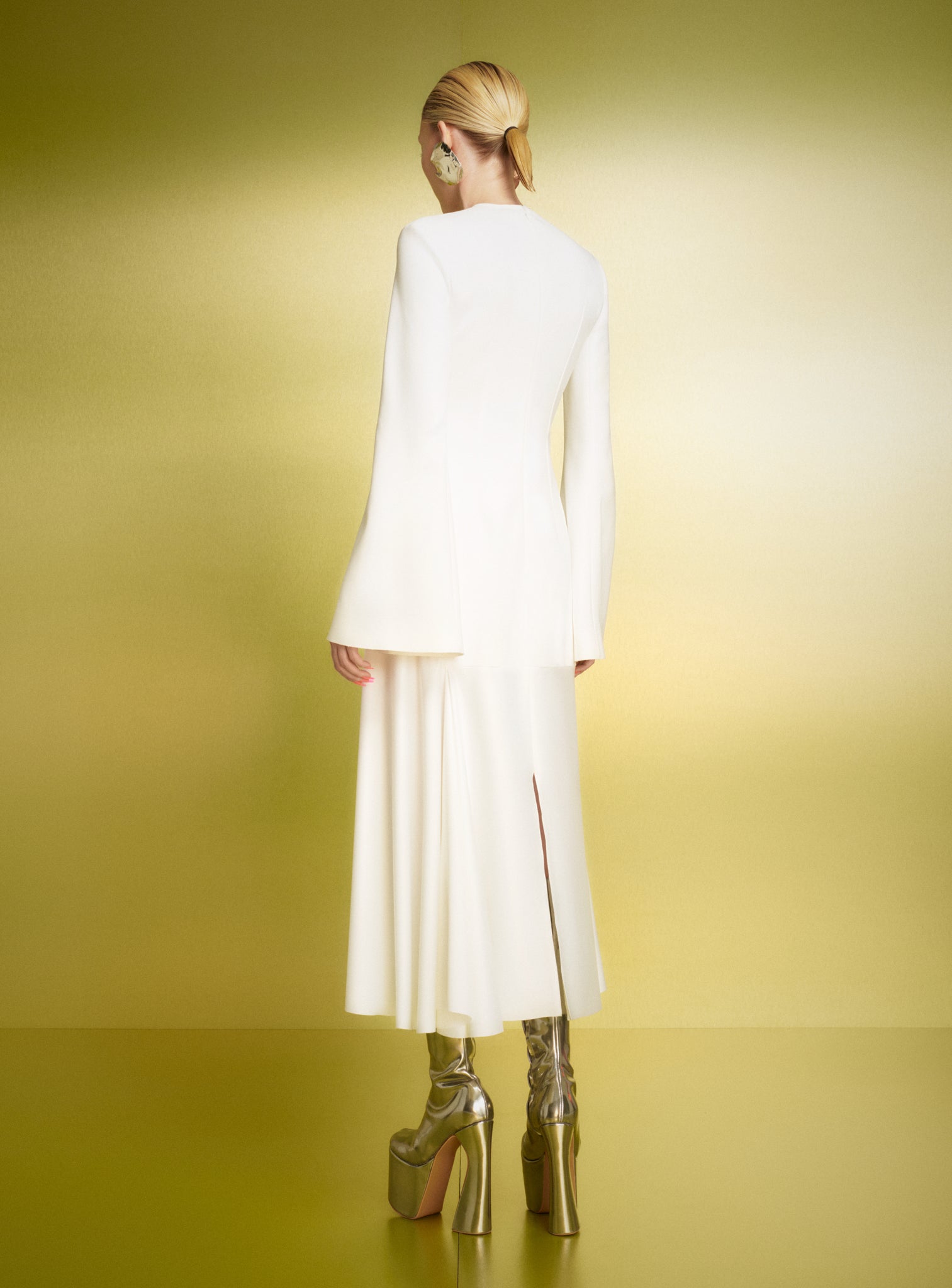 The Gaia Midi Dress in Cream