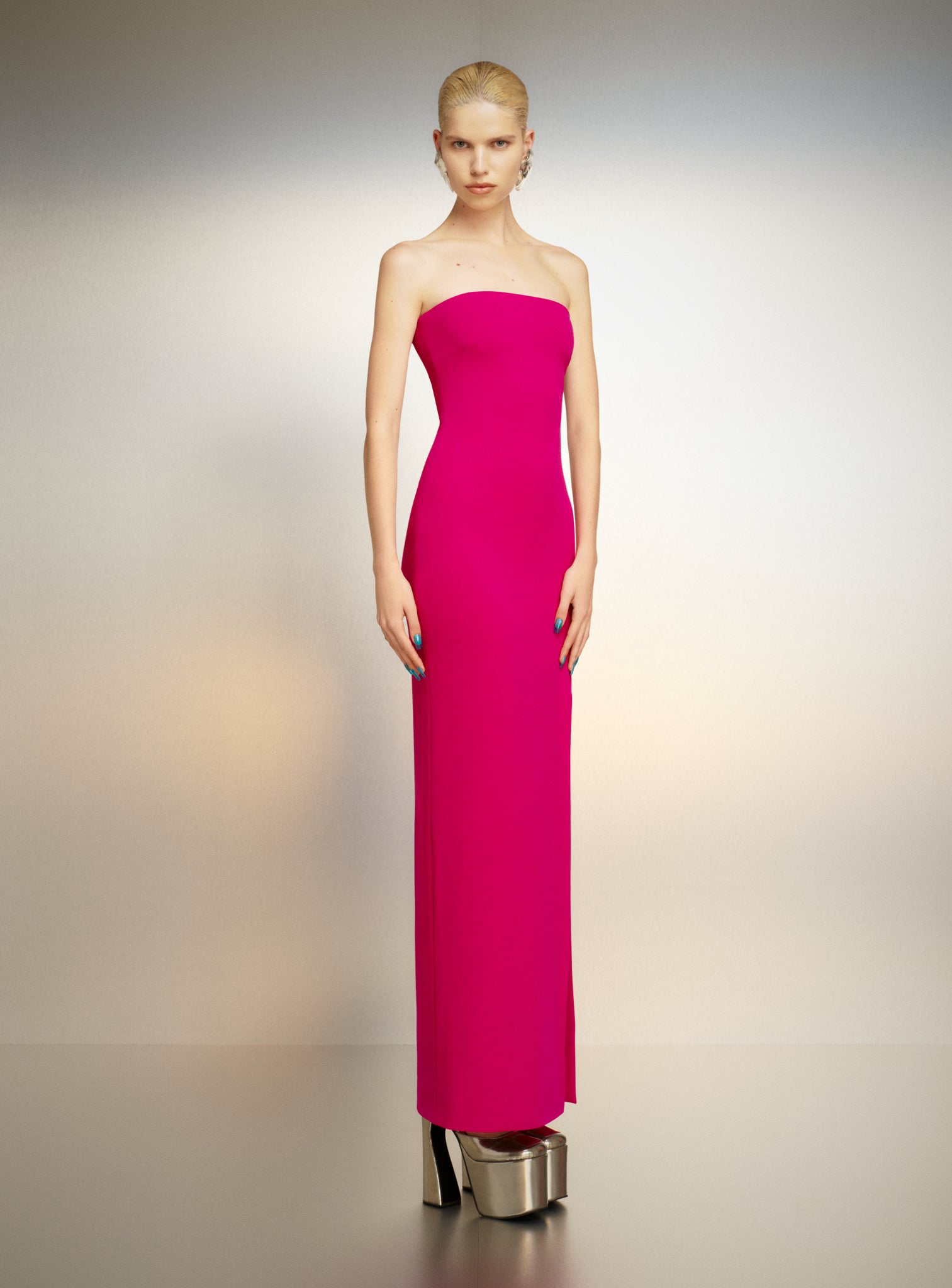 The Zora Maxi Dress in Fuchsia