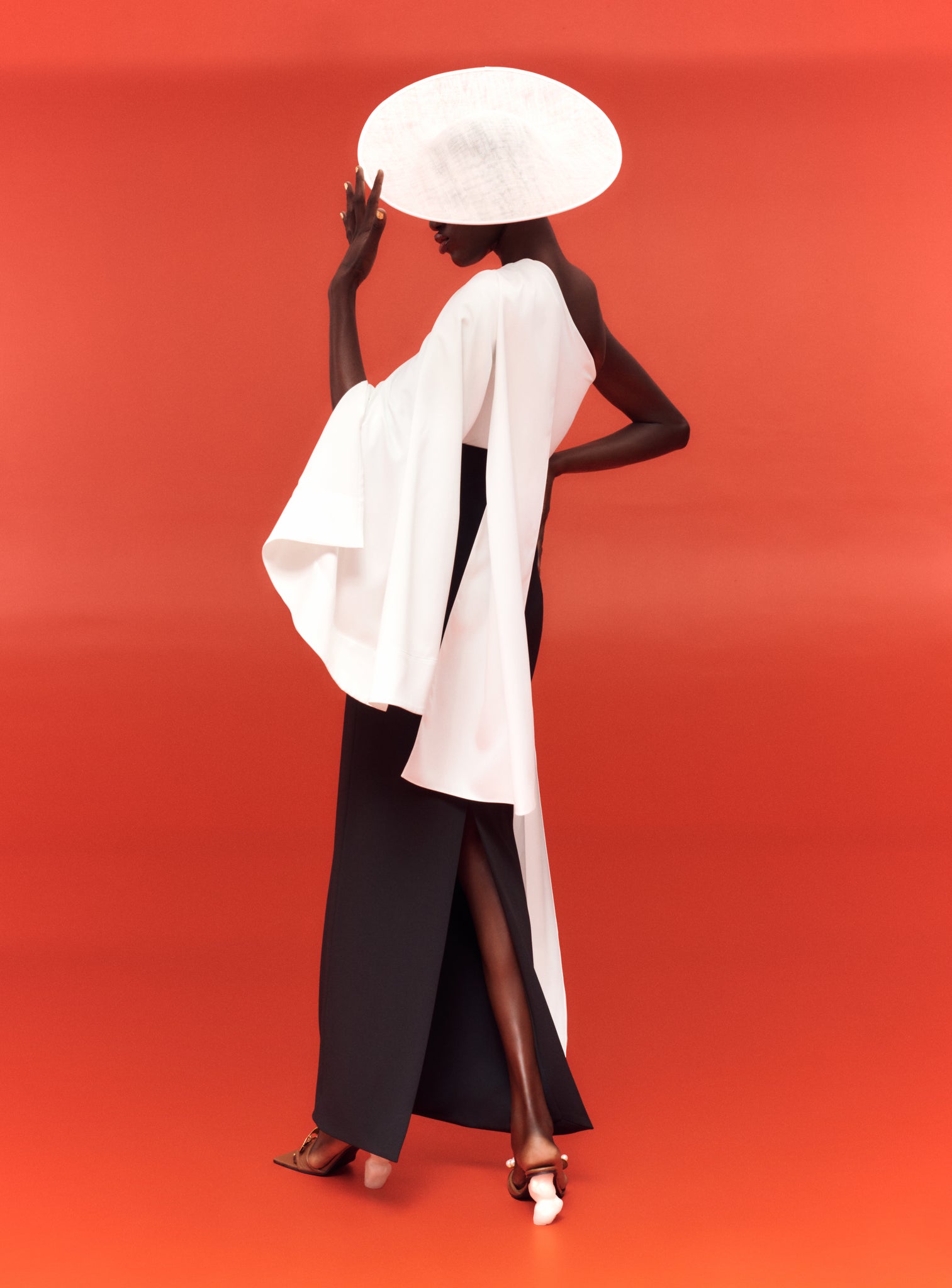 The Marcelle Maxi Dress in Cream & Black