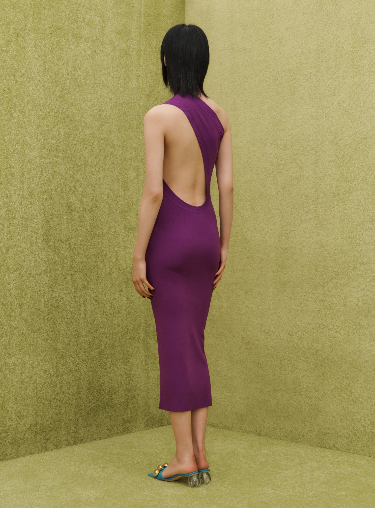 The Aria Midi Dress in Ultra Purple