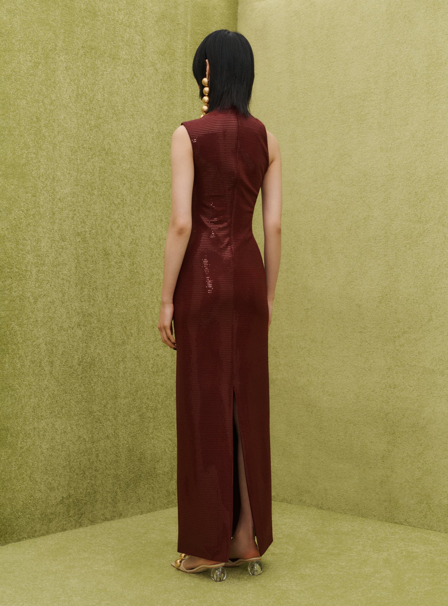 The Yara Maxi Dress in Aubergine