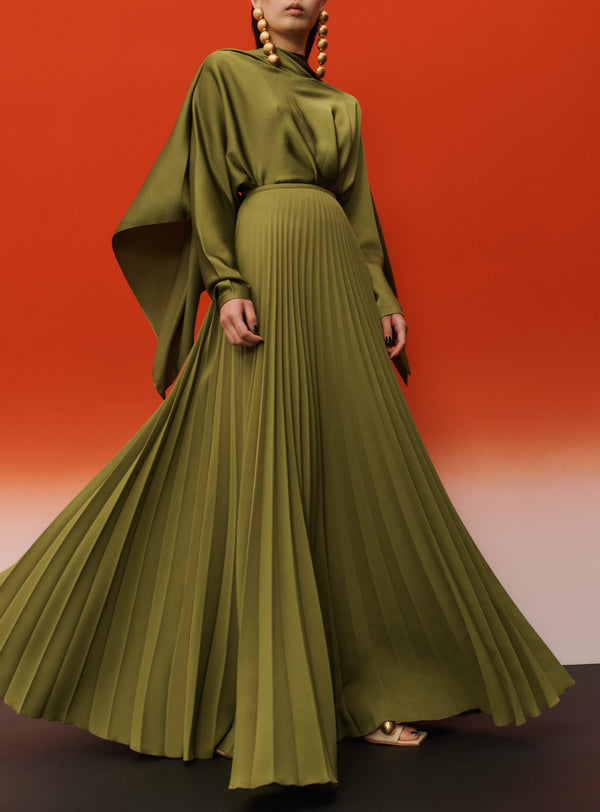 solace london The Henley Skirt in Sweet Pea Green | Clothing