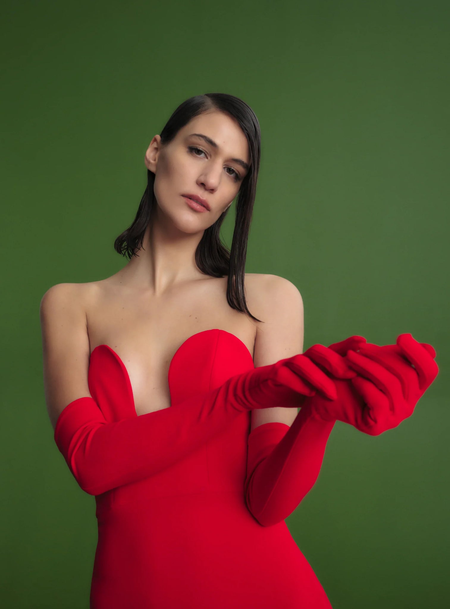 The Gigi Gloves in Red