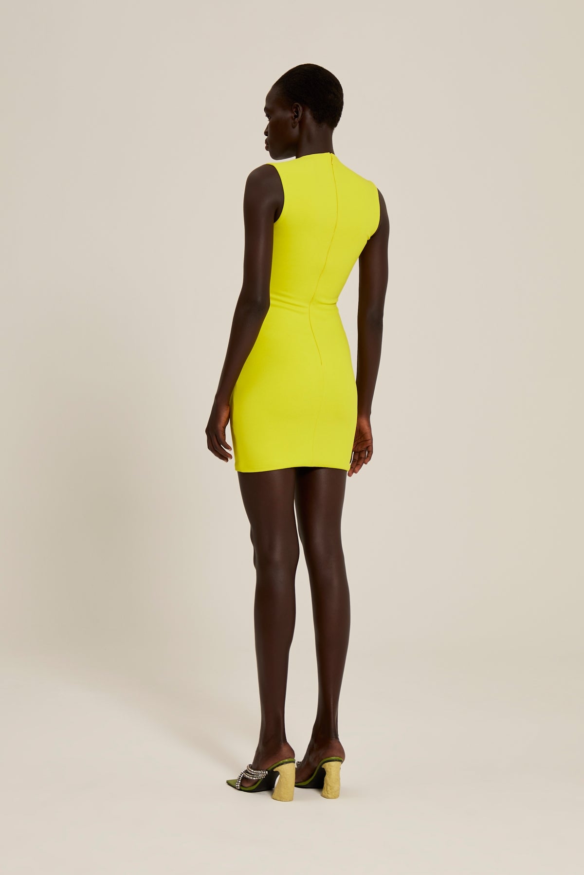 The Cora  Mini Dress in Sulphur